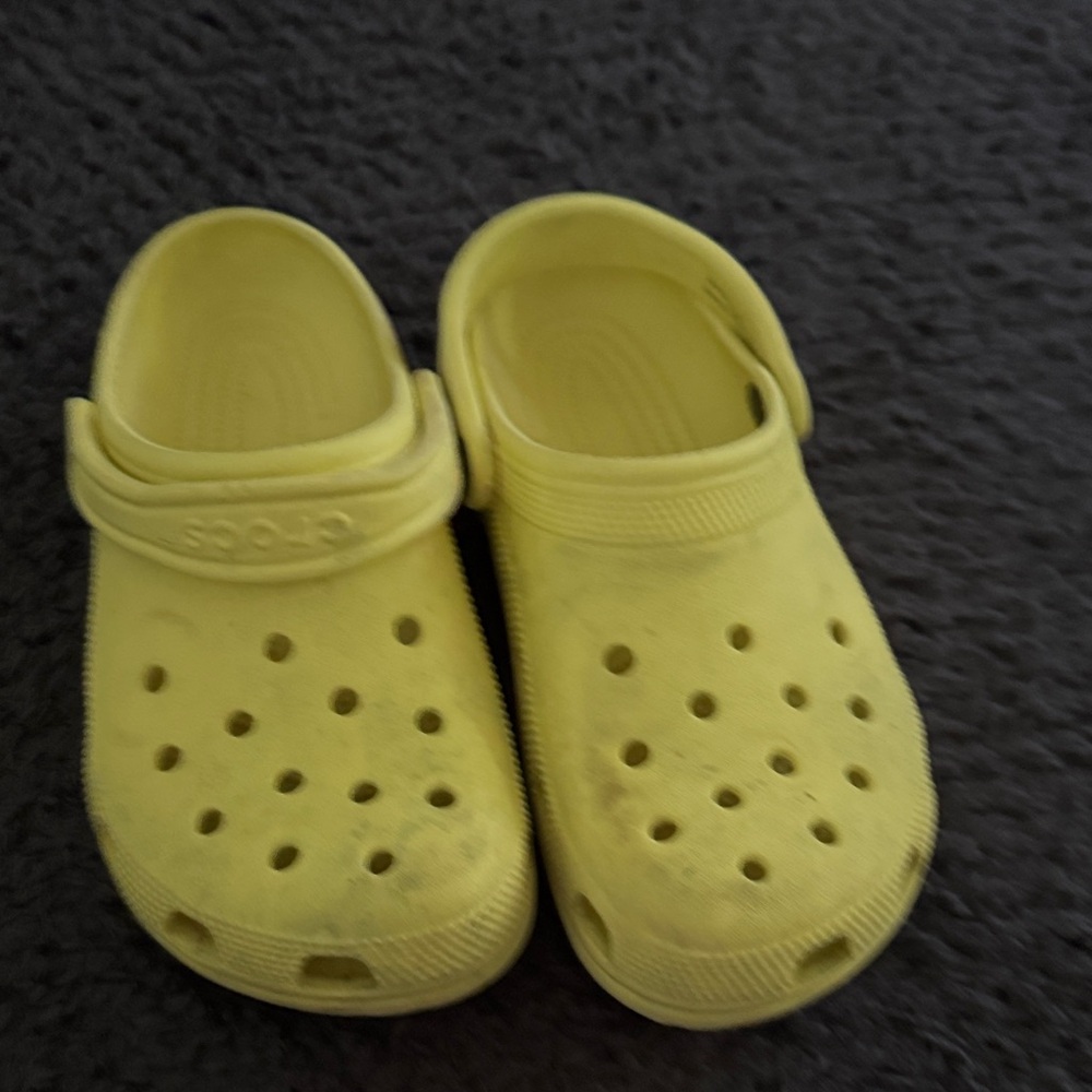 CROCS Kids Yellow Slip-On Sandals
